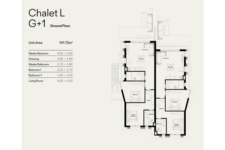 For sale 2 BR Chalet with garden view - 10